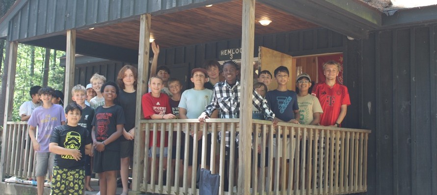 Photo: On the Porch of Cabin 3